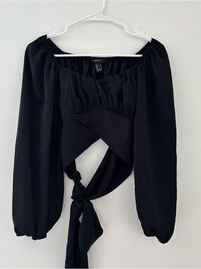 Forever 21 tie back wraparound crop top